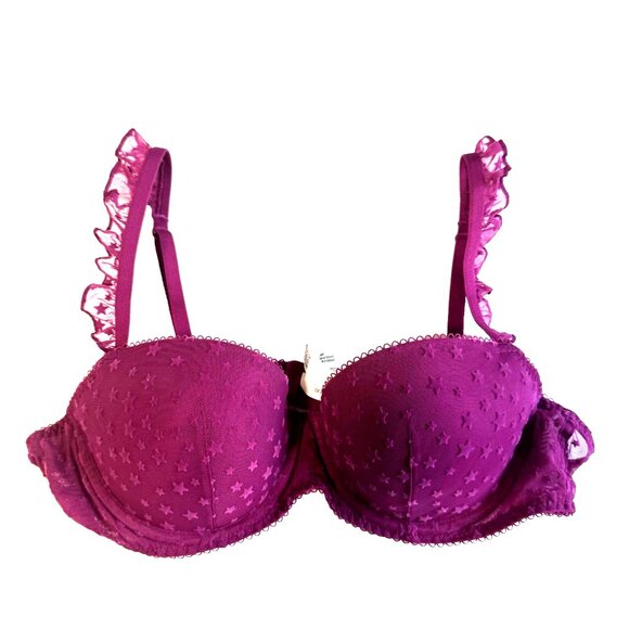 PINK VICTORIA"S SECRET Wink Lightly Lined Balconette Push-Up Bra Size 36B - Picture 9 of 9